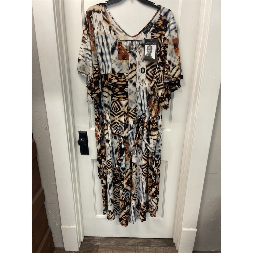 Attitudes by Renee Regular Como Jersey Short Sleeve Jumpsuit, NWT 2X